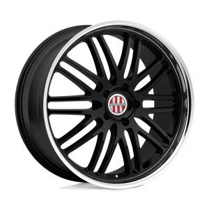 Victor Equipment LEMANS Gloss Black W/ Mirror Cut Lip 22x10 +50 5x130mm 71.5mm - WheelWiz