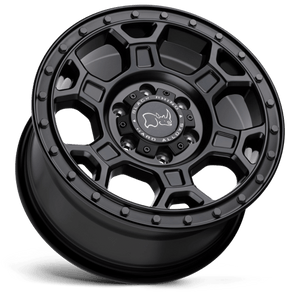 Black Rhino MIDHILL Matte Black W/ Gunmetal Bolts 18x8 +48 6x130mm 84.1mm - Wheelwiz