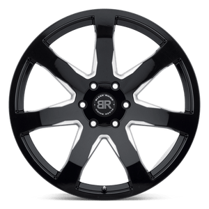 Black Rhino MOZAMBIQUE Gloss Black & Milled 20x8.5 +15 6x139.7mm 112.1mm - WheelWiz
