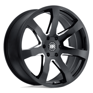 Black Rhino MOZAMBIQUE Gloss Black & Milled 20x8.5 +35 5x120mm 76.1mm - Wheelwiz