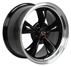 OE Wheels Replica FR01 Black with Machined Lip 17x8.0 +29.5 5x114.3mm 70.6mm