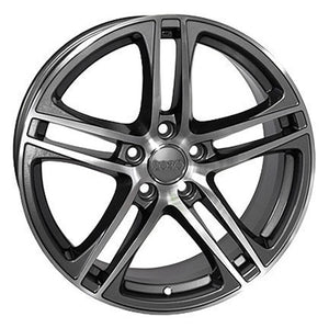 OE Wheels Replica AU07 Gunmetal Machined 17x7.5 +35 5x112mm 57.1mm - Wheelwiz