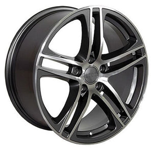 OE Wheels Replica AU07 Gunmetal Machined 17x7.5 +35 5x112mm 57.1mm - Wheelwiz
