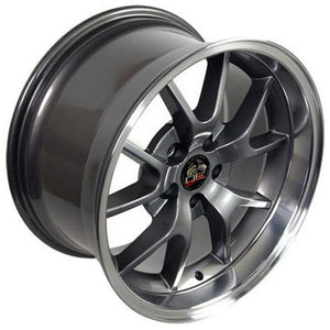 OE Wheels Replica FR05 Anthracite with Machined Lip 18x10.0 +22 5x114.3mm 70.6mm - Wheelwiz