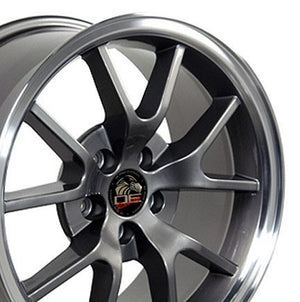 OE Wheels Replica FR05 Anthracite with Machined Lip 18x9.0 +24 5x114.3mm 70.6mm - Wheelwiz