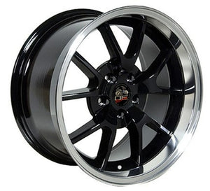 OE Wheels Replica FR05 Black with Machined Lip 18x10.0 +22 5x114.3mm 70.6mm - Wheelwiz