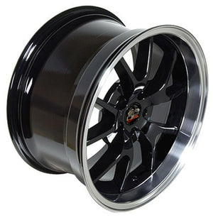 OE Wheels Replica FR05 Black with Machined Lip 18x10.0 +22 5x114.3mm 70.6mm