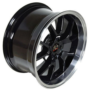 OE Wheels Replica FR05 Black with Machined Lip 18x10.0 +22 5x114.3mm 70.6mm - Wheelwiz