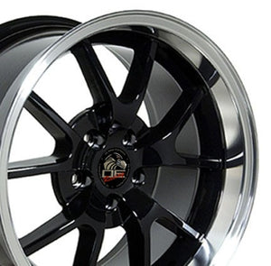 OE Wheels Replica FR05 Black with Machined Lip 18x10.0 +22 5x114.3mm 70.6mm - Wheelwiz