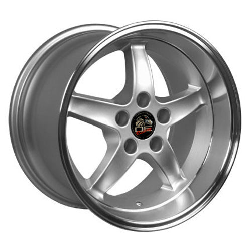 OE Wheels Replica FR04 Silver with Machined Lip 17x10.5 +27 5x114.3mm 70.6mm