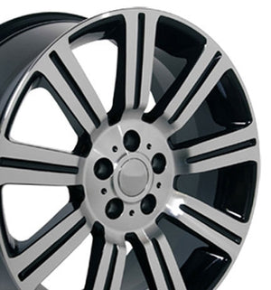 OE Wheels Replica LR01 Black Machined 22x10.0 +50 5x120mm 72.6mm - Wheelwiz