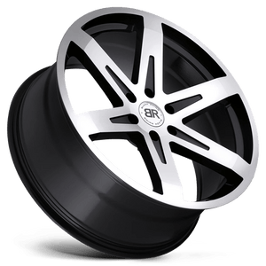 Black Rhino PEAK Gloss Black W/ Mirror Cut Face 20x9 +20 6x114.3mm 76.1mm - WheelWiz