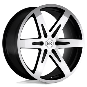 Black Rhino PEAK Gloss Black W/ Mirror Cut Face 20x9 +30 6x135mm 87.1mm - WheelWiz