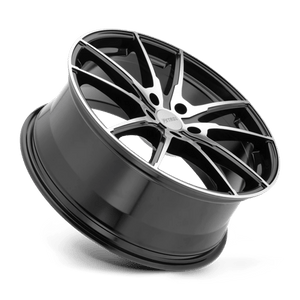 Petrol P0A Gloss Black W/ Mach Cut Face 17x8 +40 5x110mm 72.1mm - Wheelwiz