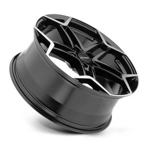 Petrol P1A Gloss Black W/ Mach Cut Face 17x8 +40 5x112mm 72.1mm - Wheelwiz