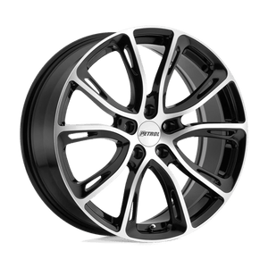 Petrol P5A Gloss Black W/ Mach Cut Face 19x8 +40 5x112mm 72.1mm - Wheelwiz