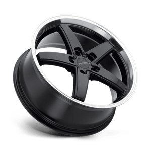 Petrol P1B Gloss Black W/ Mach Cut Lip 19x8 +32 5x112mm 72.1mm - Wheelwiz