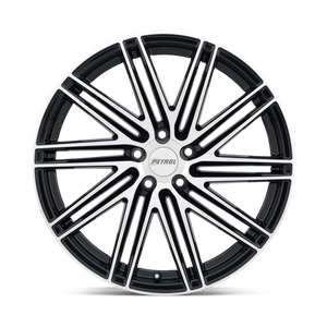 Petrol P1C Gloss Black W/ Mach Cut Face 18x8 +35 5x120mm 76.1mm - Wheelwiz