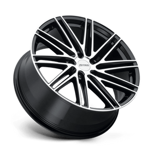 Petrol P1C Gloss Black W/ Mach Cut Face 20x8.5 +40 5x112mm 72.1mm - Wheelwiz