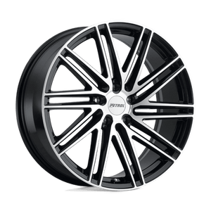 Petrol P1C Gloss Black W/ Mach Cut Face 18x8 +40 5x108mm 72.1mm - Wheelwiz