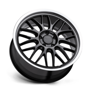 Petrol P4C Gloss Black W/ Mach Cut Lip 19x8 +40 5x112mm 66.6mm - Wheelwiz