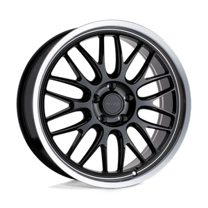 Petrol P4C Gloss Black W/ Mach Cut Lip 20x8.5 +40 5x108mm 72.1mm - Wheelwiz
