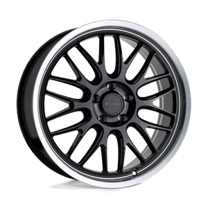 Petrol P4C Gloss Black W/ Mach Cut Lip 19x8 +40 5x112mm 66.6mm - Wheelwiz
