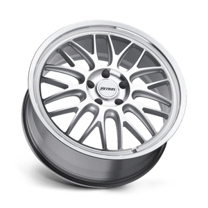 Petrol P4C Silver W/ Machined Face & Lip 16x7 +40 5x112mm 66.6mm - Wheelwiz