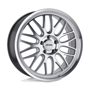 Petrol P4C Silver W/ Machined Face & Lip 16x7 +40 5x112mm 66.6mm - Wheelwiz