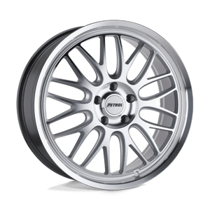 Petrol P4C Silver W/ Machined Face & Lip 20x8.5 +35 5x120mm 76.1mm - Wheelwiz