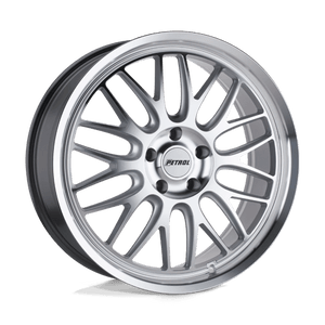 Petrol P4C Silver W/ Machined Face & Lip 17x8 +40 5x105mm 72.1mm - Wheelwiz