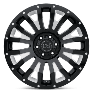 Black Rhino PINATUBO Gloss Black Milled 20x12 -44 6x139.7mm 112.1mm - Wheelwiz