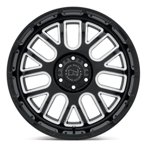 Black Rhino PISMO Gloss Black W/ Milled Spokes 20x9.5 +6 5x150mm 110.1mm - Wheelwiz