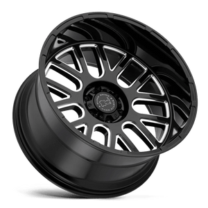 Black Rhino PISMO Gloss Black W/ Milled Spokes 18x9.5 -18 5x127mm 71.5mm - WheelWiz
