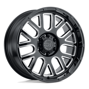 Black Rhino PISMO Gloss Black W/ Milled Spokes 20x9.5 -18 5x127mm 71.5mm - Wheelwiz