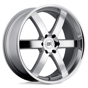 Black Rhino PONDORA Silver W/ Machine Face & Lip 24x10 +25 6x139.7mm 112.1mm - Wheelwiz