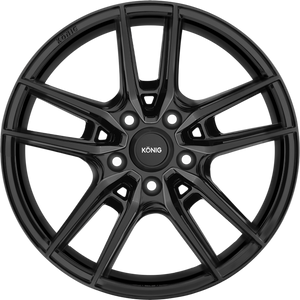 Konig Myth Gloss Black 16x7.5 +43 5x108mm 73.1mm - Wheelwiz