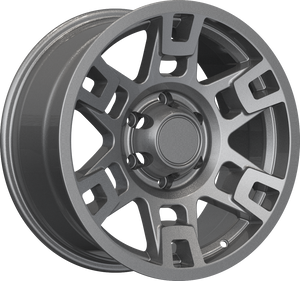 YKW Replica TR2 Matte Gunmetal 17x8 +5 6x139.7mm 106.1mm - Wheelwiz