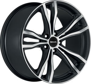 MAK X-Mode Black Mirror 21x11.5 +38 5x120mm 74.1mm - Wheelwiz