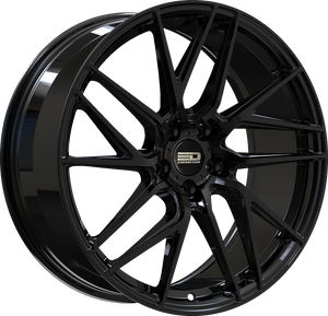 Euro Design Tech - EFS Gloss Black 17x7.5 +35 5x100|5x105|5x110|5x112|5x115|5x118|5x108|5x114.3|5x98mm 72.6mm - Wheelwiz