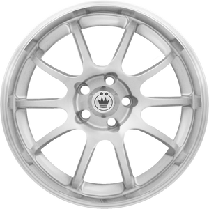 Konig Lightning White W/ Machined Lip 16x7 +40 5x100|5x114.3mm 73.1mm - Wheelwiz