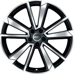 MAK Fivestar Black Mirror 19x8.5 +48 5x108mm 63.4mm - Wheelwiz