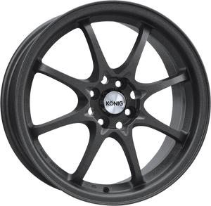 Konig Helium Matte Black 15x6.5 +40 4x100mm 73.1mm - Wheelwiz