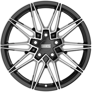 Fondmetal Thoe Gloss Black Machined 19x8 +26 5x112mm 66.5mm - Wheelwiz