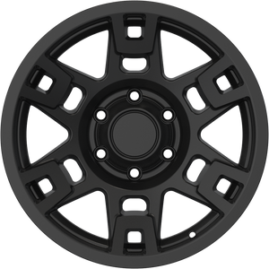 YKW Replica TR2 Matte Black 17x8 +5 6x139.7mm 106.1mm - Wheelwiz