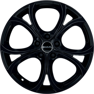 MAK Lario Gloss Black 17x7.5 +39 5x110mm 65.1mm - Wheelwiz