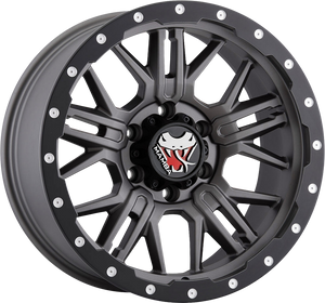 Mamba M25 Matte Grey w/ Black Lip Edge 18x9 +12 6x139.7mm 106.1mm - Wheelwiz