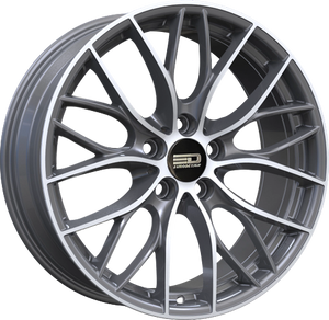 Euro Design Camillo Gunmetal Machined 19x8.5 +35 5x112mm 66.7mm - Wheelwiz