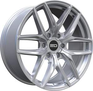 Euro Design Forza 6 Silver Milled 20x9 +35 6x120mm 66.9mm - Wheelwiz
