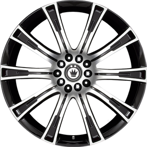 Konig Crown Gloss Black w/ Machined Face 18x8 +35 5x112mm 66.56mm - Wheelwiz